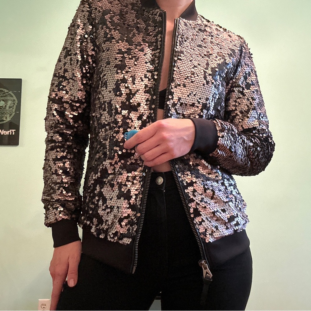 Guess Sequin Bomber Jacket